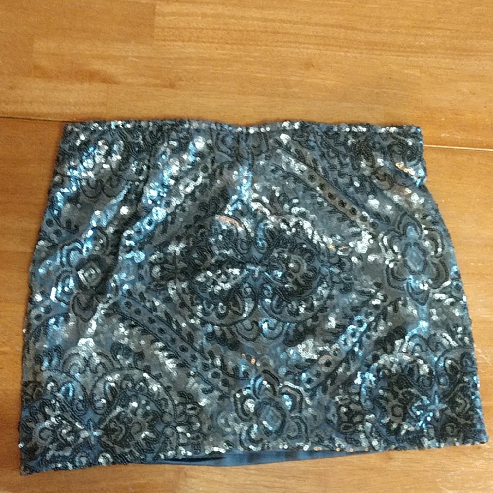Sequin mini skirt
